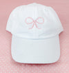 Hat with Bow Embroidered on Children or Adult Baseball Style Hat