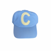 Monogrammed Fabric Initial Baseball Style Hat - Children and Adult Sizes