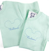 Personalized Mister Mouse Embroidery Design on Boy's Crewneck Mint Tee Shirt