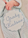 Personalized Baby Announcement Tag Introducing Your New Little Bundle of Joy