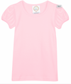 Mouse Ears Applique on Girl's Pink Shirt