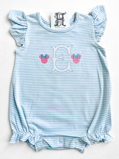 Personalized Baby Girl's Blue Bubble - Sizes NB - 3T