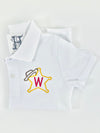 Monogram Initial, Sherrif Badge, and Hat Embroidery Design on Boy's Classic White Polo Shirt