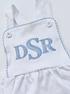 Monogrammed White Baby Boy Bubble