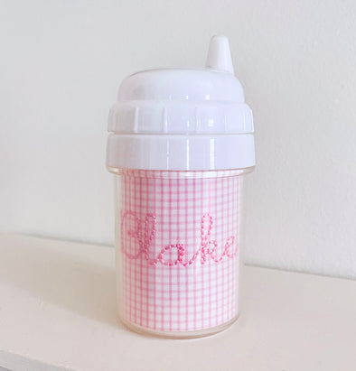 Sippy, Tumbler, and Snack Cups - Personalized Fabric Insert with Name