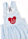 Mouse Applique Design on Baby Boy Blue Bubble