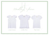 Bow Applique Shirt on Girls Personalized White Short Sleeve Shirt