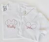 Personalized Shirts for Boys and Girls with Mouse Outlined Embroidery Design