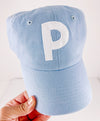 Monogrammed Hat - Fabric Initial on Baseball Style Hat - Adult or Children 2T-10 Adjustable