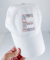 Monogram Initial on Baseball Style Hat - Children and Adult Sizes - Adjustable