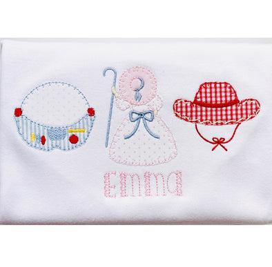 Experience The Magic Appliqué Design on Girl's White Shirt