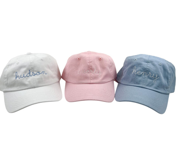 Personalized Hats - Children or Adults Sizes Adjustable