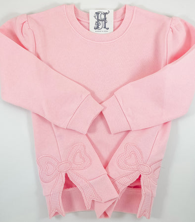 Side Bow Sweatshirt for Girls