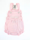 Gift for Baby Girl -  Personalized Pink Ruffled Sunsuit