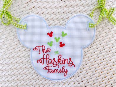 Boy Mouse Ears Baby/Toddler Personalized Stroller Tag