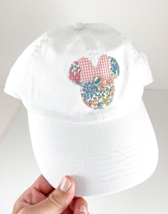 Girl Mouse on White Hat - Children and Adult Sizes