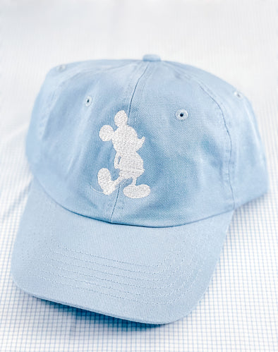 Boy or Girl Mouse Silhouette on Child or Adult Baseball Style Hat