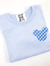 Boy Mouse Ears Applique on Boys Light Blue Shirt