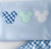 Mouse Applique Design on Boy's Crewneck Blue Tee Shirt