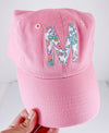 Monogrammed Fabric Initial Baseball Style Hat