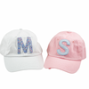 Monogrammed Fabric Initial Baseball Style Hat